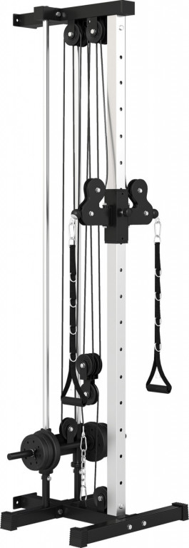 Posilovací stanice, výškově nastavitelná 25-165 cm| černá