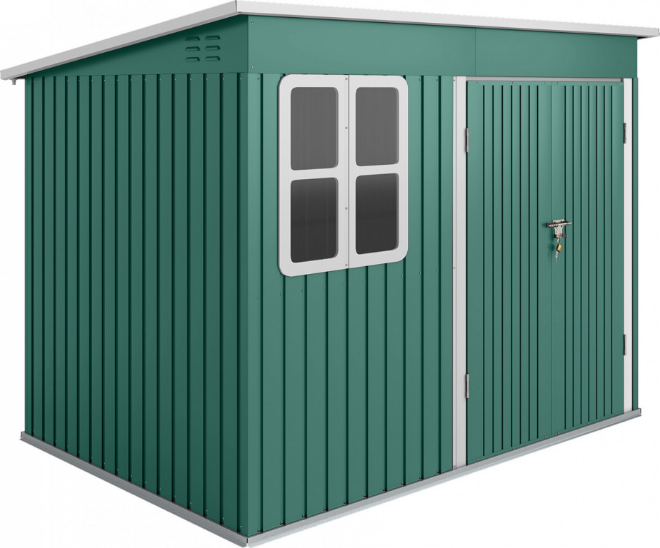 Kovová kůlna na nářadí 260 x 177 x 190 cm | zelená