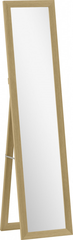 Celoplošné zrcadlo 157 x 37 cm se stojanem | dub