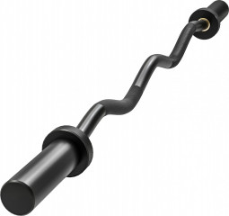 Ocelová činka s protiskluzovými objímkami 120 cm, 100kg | černá č.1