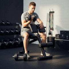 Multifunkční posilovací lavice s 10 polohami nastavení výšky | černá