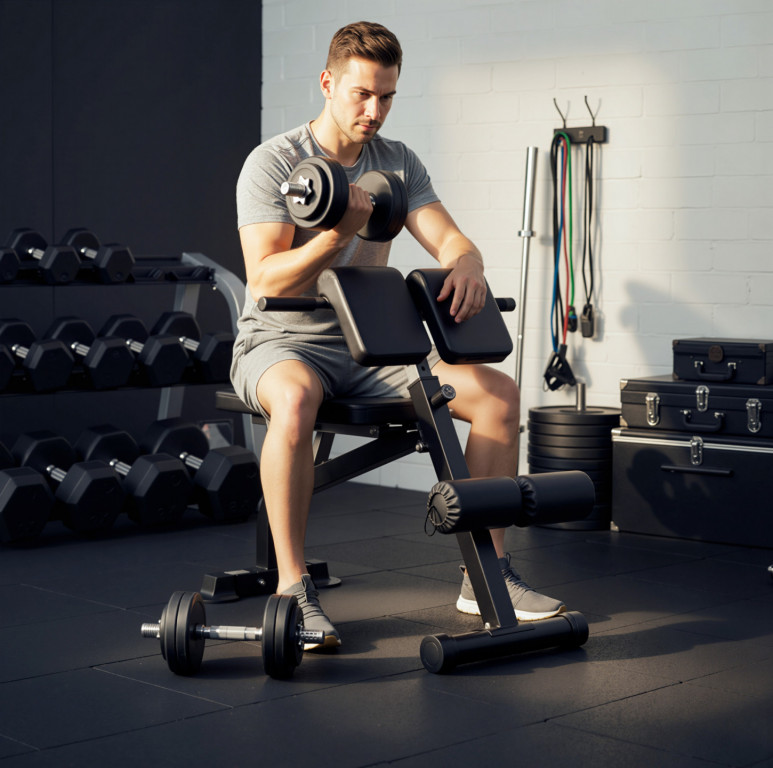 Multifunkční posilovací lavice s 10 polohami nastavení výšky | černá