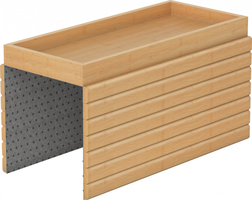 Bambusový skládací podnos na pohovku s držákem nápojů | přírodní