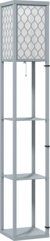 Stmívatelná stojací lampa s poličkou | černá