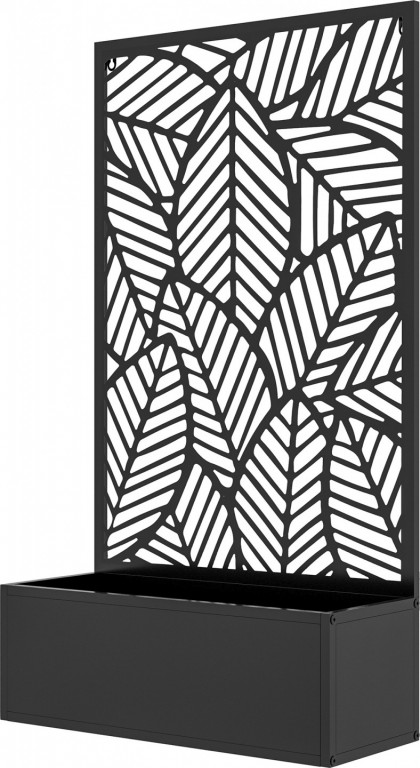 Vyvýšený záhonový květináč 61 x 23 x 113 cm | černý