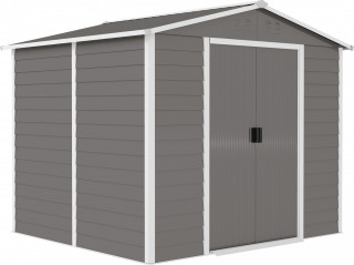 Kůlna na nářadí s jednoplášťovou střechou | světle šedá