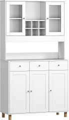 Kuchyňská skříňka s nastavitelnými policemi 100 x 40 x 180 cm | bílá
