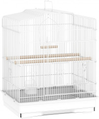 Klec pro ptáky s odnímatelnou spodní vaničkou 46,5 x 36 x 59 cm | bílá