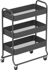 Kuchyňský vozík s 3 úrovněmi | černý č.1