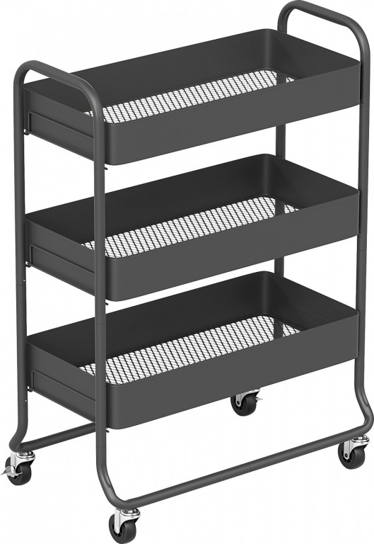 Kuchyňský vozík s 3 úrovněmi | černý