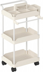 Kuchyňský servírovací vozík s 3 úrovněmi | bílý č.1