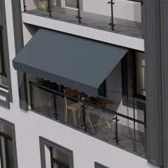 Markýza s upínacími svorkami 400 x 120 cm | šedá č.1