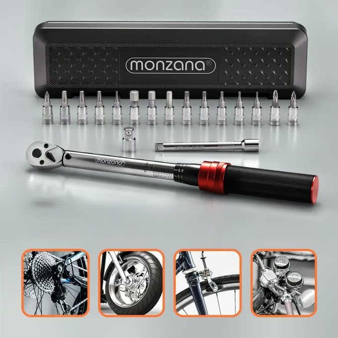 18dílná sada momentových klíčů pro jízdní kola/motocykly