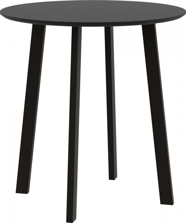 Praktický kulatý jídelní stůl 72 x 72 x 75cm | černý