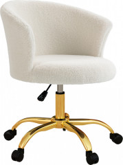 Kancelářská židle z plyšového rouna | bílá