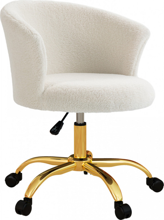Kancelářská židle z plyšového rouna | bílá