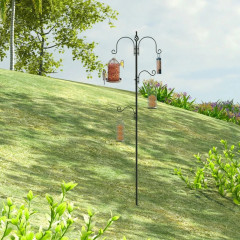 Krmítko pro ptáky 54,5 x 54,5 x 208 cm | černé č.1