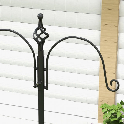 Krmítko pro ptáky 54,5 x 54,5 x 208 cm | černé č.3