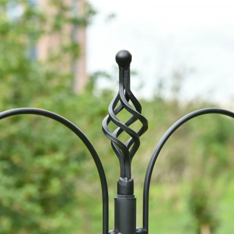 Krmítko pro ptáky 54,5 x 54,5 x 208 cm | černé č.5