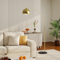 Elegantní oblouková stojací lampa pro moderní interiér | zlatá č.1