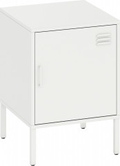 Odkládací stolek s nastavitelnou policí 40 x 40 x 56 cm | bílý