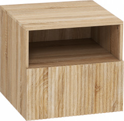 Závěsný noční stolek se zásuvkou 40 x 39,5 x 35 cm | přírodní č.1
