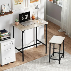 Barový stůl se 2 barovými židlemi | přírodní č.3