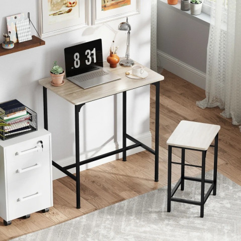 Barový stůl se 2 barovými židlemi | přírodní č.3