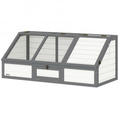 Dřevěný domek pro želvy 120 x 55 x 50 cm | bílý č.3