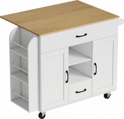 Kuchyňský ostrůvek s výklopnou pracovní deskou | bílý č.1