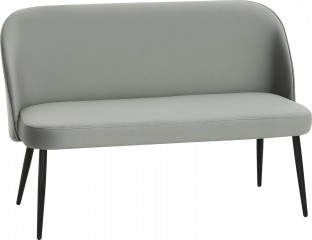 2místná pohovka se sametovým vzhledem | šedá