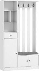 Věšáková sestava do předsíně s lavicí a botníkem 100 x 30 x 180 cm | bílá