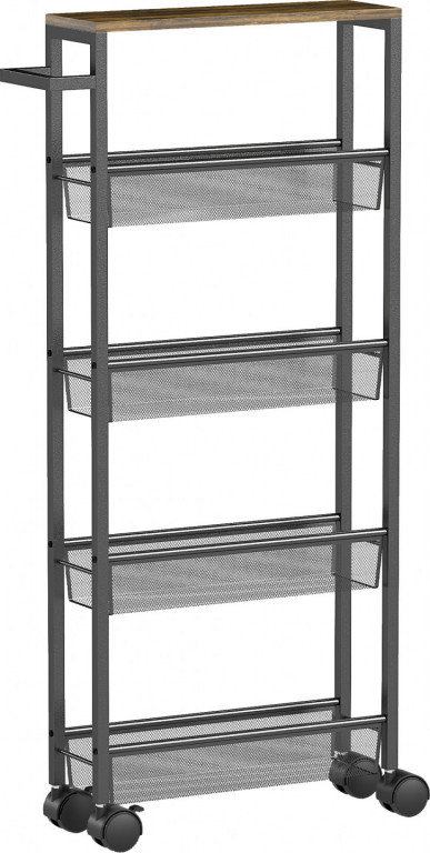 Kuchyňský servírovací vozík s 5 úrovněmi | černý