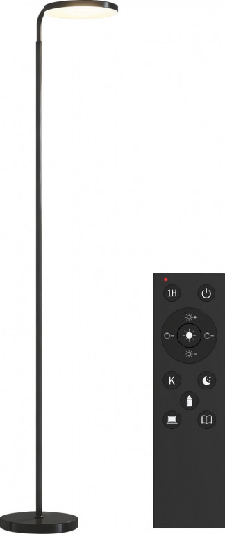 Stmívatelná stojací lampa s magnetickým dálkovým ovládáním | černá