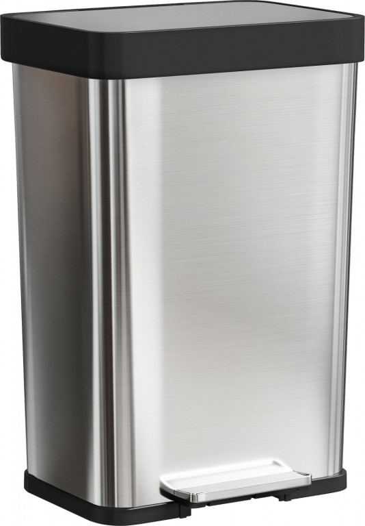 Kuchyňský odpadkový koš 60 litrů s pedálem | stříbrný