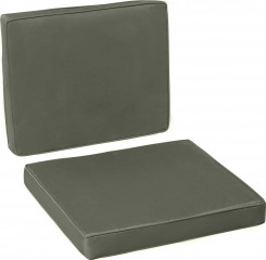 2 polštáře na zahradní židle 56 x 52 cm | tmavě šedé č.1