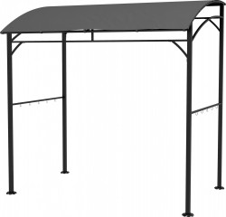 Grilovací altán 215 x 150 x 220 cm | tmavě šedý č.1