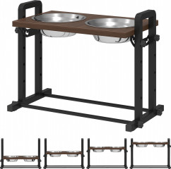 Výškově nastavitelná miska na krmivo | hnědá č.1