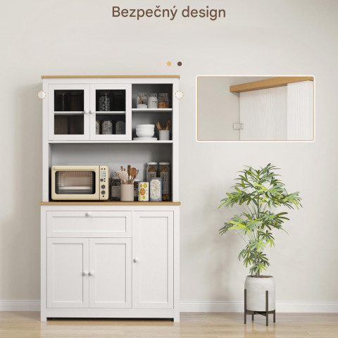 Kuchyňská víceúčelová skříňka 100 x 40 x 180 cm | bílá č.3