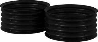 2 vyvýšené záhony, průměr 60 cm | tmavě šedé č.1