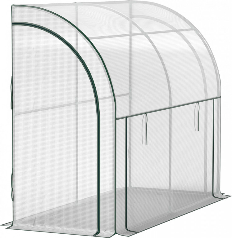 Fóliovník s rolovacími dveřmi 200 x 80 x 157 cm | bílý