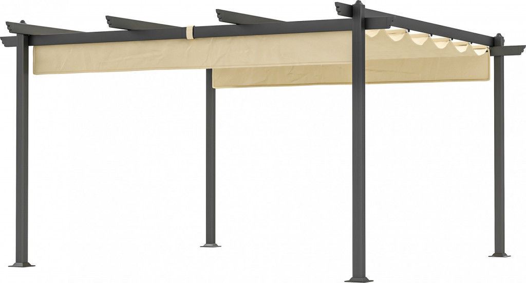 Volně stojící pergola s nastavitelnou střechou | béžová