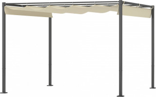 Kovová pergola 3x3 m | béžová č.1