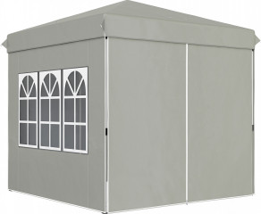 Skládací párty stan 2,5 x 2,5 m | světle šedý č.1