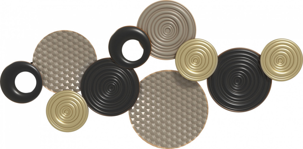 Moderní nástěnná dekorace | černá + zlatá