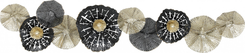 Moderní nástěnná dekorace | černá + zlatá