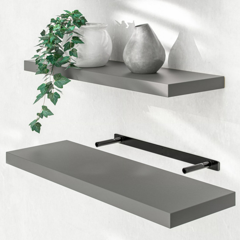 Vysoce kvalitní nástěnná police 70 cm | šedá