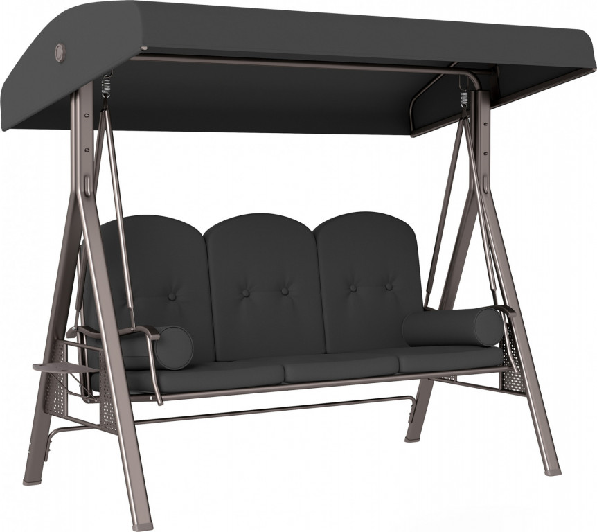 Hollywoodská houpačka 121 x 208 x 172 cm | tmavě šedá