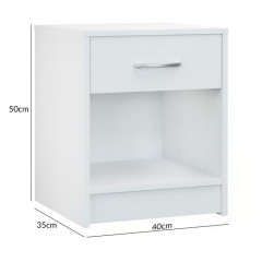 Noční stolek Hamburg 50x40x35cm | bílý č.2