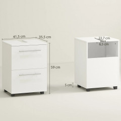 Spodní skříňka pod umyvadlo 41,5 x 35,5 x 59 cm | bílá č.3